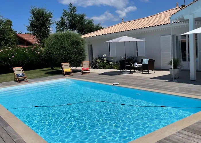 بيت للعطل Cap Ferret- De Charme-piscine Chauffee-proche Du Bassin Et Ocean-4 Etoiles *